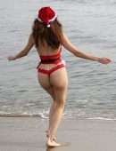 Blanca Blanco for Christmas Photoshoot at the Beach in Malibu