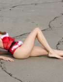 Blanca Blanco for Christmas Photoshoot at the Beach in Malibu
