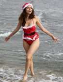 Blanca Blanco for Christmas Photoshoot at the Beach in Malibu