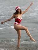 Blanca Blanco for Christmas Photoshoot at the Beach in Malibu