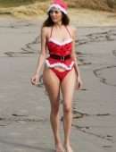 Blanca Blanco for Christmas Photoshoot at the Beach in Malibu