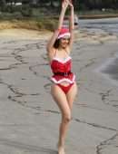 Blanca Blanco for Christmas Photoshoot at the Beach in Malibu