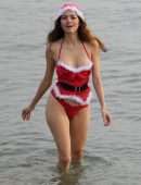 Blanca Blanco for Christmas Photoshoot at the Beach in Malibu