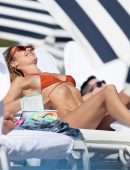 Candice Swanepoel Booty in Bikini at the Beach in Miami