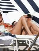 Candice Swanepoel Booty in Bikini at the Beach in Miami