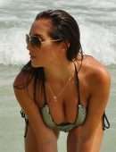 Chloe Goodman in Bikini on the Beach in Barbados