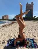 Claudia Romani – Black Thong Bikini Photoshoot at the Beach in Nassau