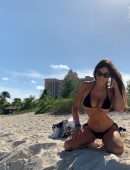 Claudia Romani – Black Thong Bikini Photoshoot at the Beach in Nassau