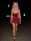 Demi Rose Mawby Cleavage and Leggy, Out in London