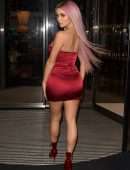Demi Rose Mawby Cleavage and Leggy, Out in London