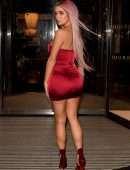 Demi Rose Mawby Cleavage and Leggy, Out in London
