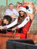 Eiza Gonzalez at DisneyLand Park with her Family in Los Angeles