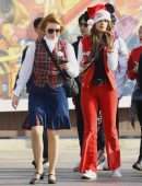 Eiza Gonzalez at DisneyLand Park with her Family in Los Angeles