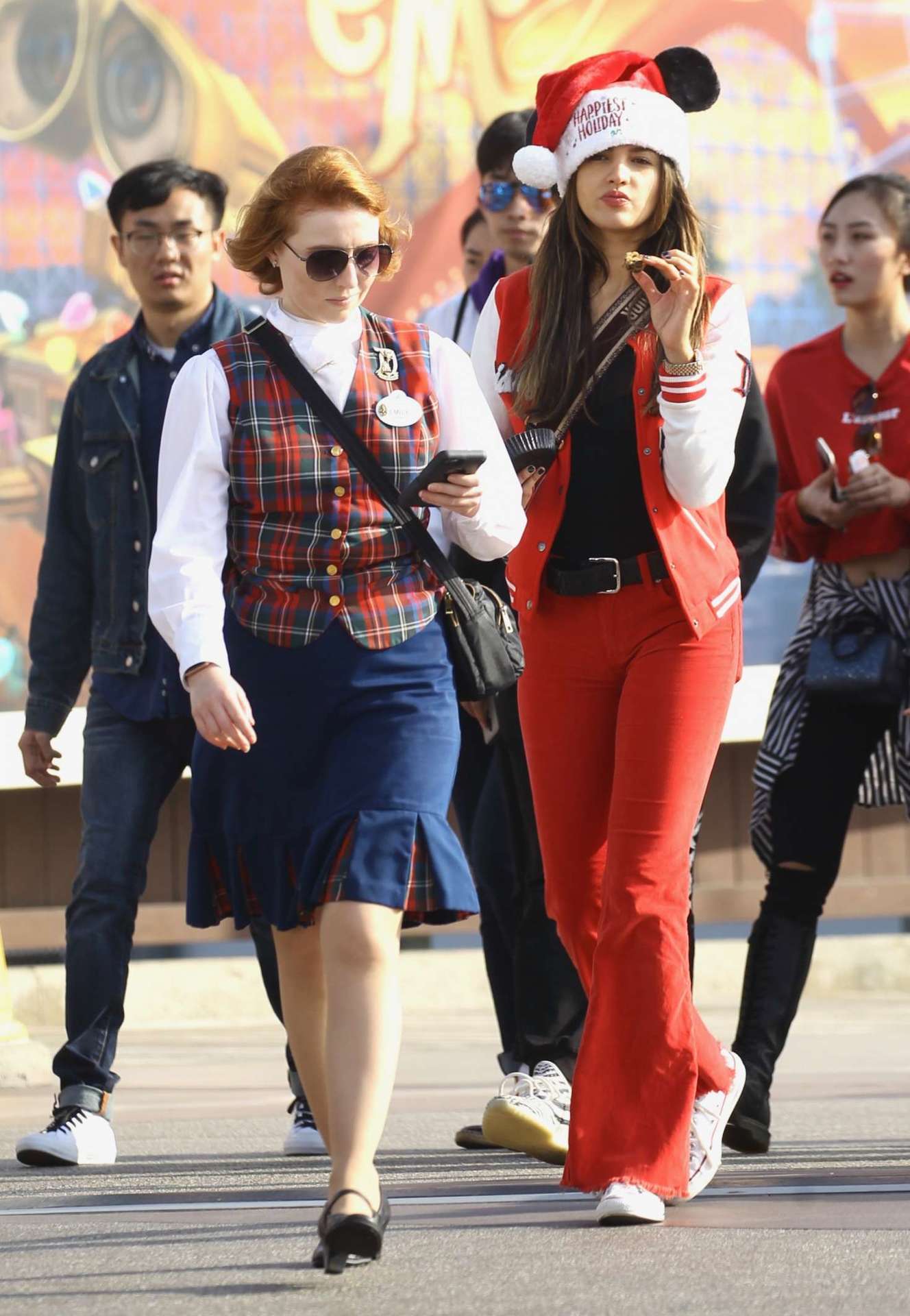 Eiza Gonzalez at DisneyLand Park with her Family in Los Angeles