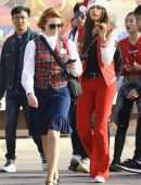 Eiza Gonzalez at DisneyLand Park with her Family in Los Angeles
