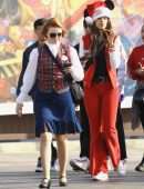 Eiza Gonzalez at DisneyLand Park with her Family in Los Angeles