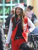 Eiza Gonzalez at DisneyLand Park with her Family in Los Angeles