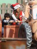 Eiza Gonzalez at DisneyLand Park with her Family in Los Angeles