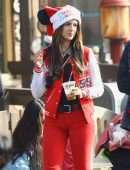 Eiza Gonzalez at DisneyLand Park with her Family in Los Angeles