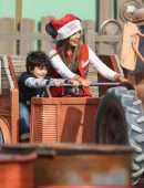 Eiza Gonzalez at DisneyLand Park with her Family in Los Angeles