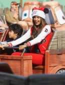 Eiza Gonzalez at DisneyLand Park with her Family in Los Angeles