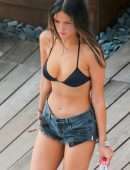 Eiza Gonzalez in Bikini at a Pool in Honolulu