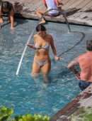 Eiza Gonzalez in Bikini at Poolside in Honolulu