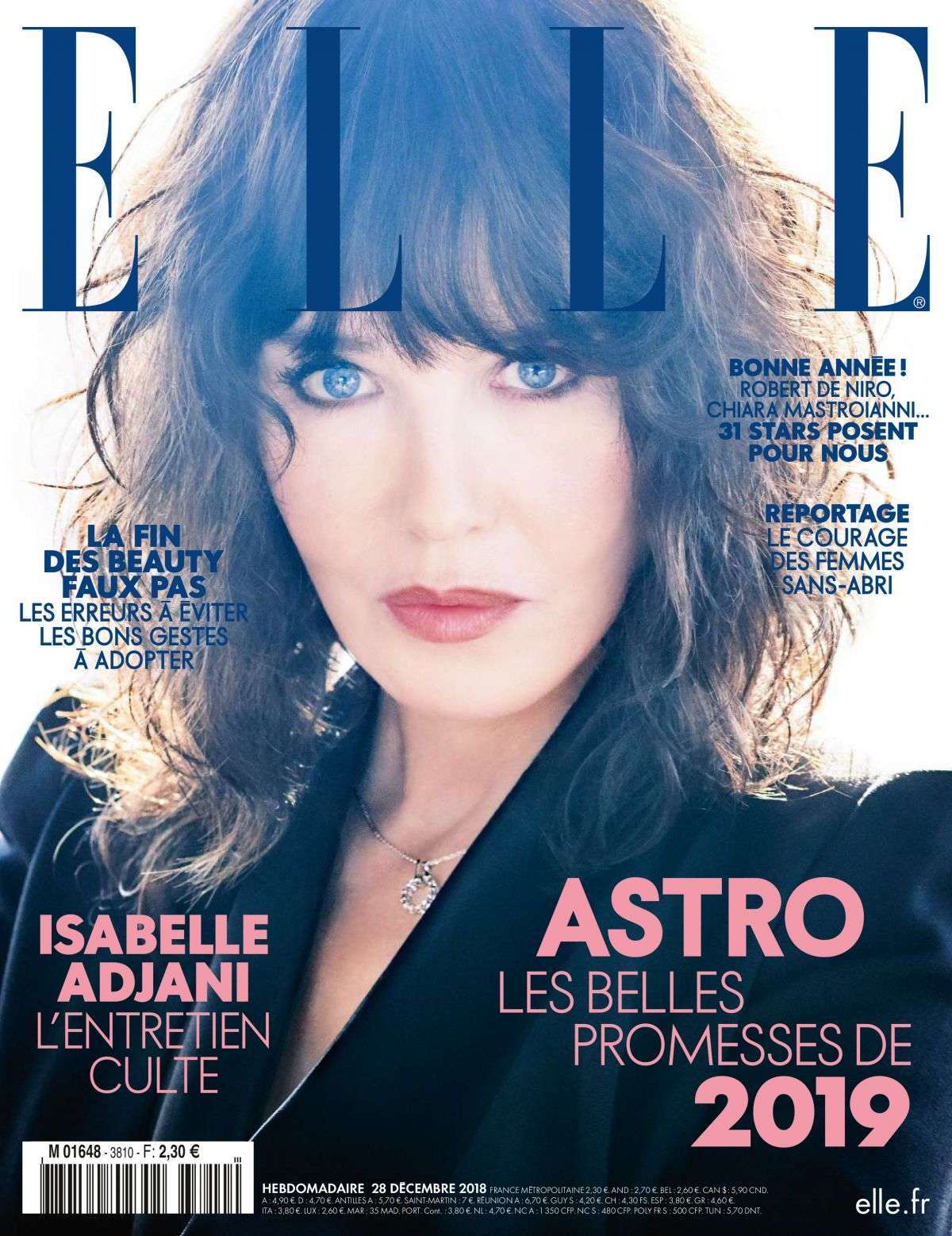 Isabelle Adjani in Elle Magazine France - December 2018