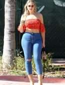 Iskra Lawrence in Jeans Out at South Beach in Miami