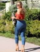 Iskra Lawrence in Jeans Out at South Beach in Miami