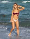 Joy Corrigan in Bikini, CamelToe on Beach in Miami
