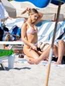 Joy Corrigan in Bikini at the Beach in Miami