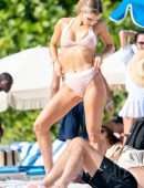 Joy Corrigan in Bikini at the Beach in Miami