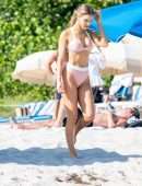Joy Corrigan in Bikini at the Beach in Miami