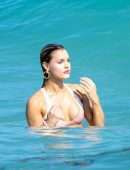 Joy Corrigan in Bikini at the Beach in Miami