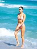Joy Corrigan in Bikini at the Beach in Miami