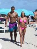 Karrueche Tran Booty on the Beach in Miami