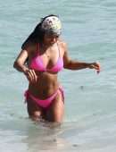 Karrueche Tran Booty on the Beach in Miami