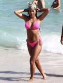 Karrueche Tran Booty on the Beach in Miami