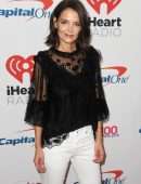 Katie Holmes – Braless See-Through at Z100’s Jingle Ball 2018 in New York