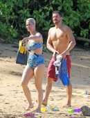 Katy Perry on a Beach in Hawaii