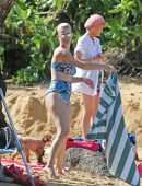 Katy Perry on a Beach in Hawaii