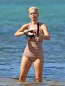 Katy Perry in Swimsuit at the Beach in Hawaii