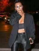 Kim Kardashian Outside Sugarfish in Calabasas