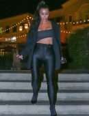 Kim Kardashian Outside Sugarfish in Calabasas