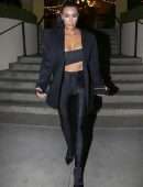 Kim Kardashian Outside Sugarfish in Calabasas