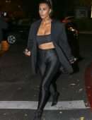 Kim Kardashian Outside Sugarfish in Calabasas