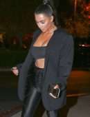 Kim Kardashian Outside Sugarfish in Calabasas