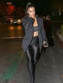 Kim Kardashian Outside Sugarfish in Calabasas