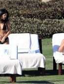 Kourtney Kardashian in Bikini at a Pool in Mexico